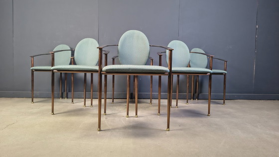 Image 1 of Post modern dining chairs by Belgochrom, set of 6 - 1980s