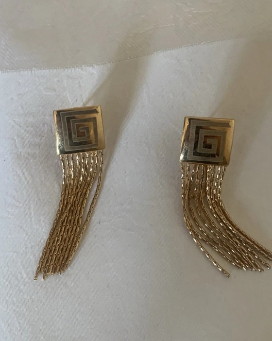 Parure - Pendentif - Boucles d’Oreilles à Motifs Grecs - Signée MB - – Cadeaux, Other (photo 6 of 8)