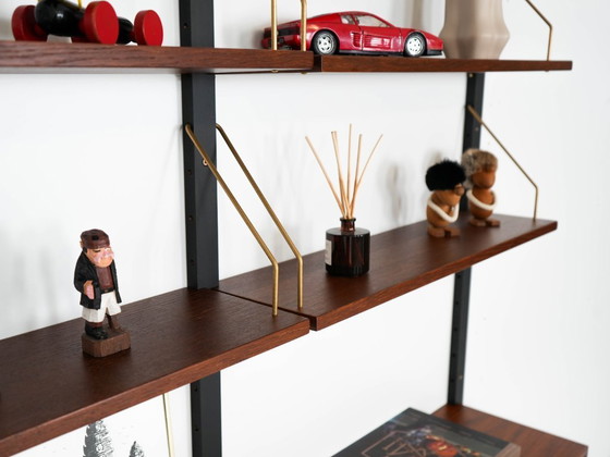 Image 1 of Teakhouten wandrek, Deens design, jaren 60, gemaakt in Denemarken.