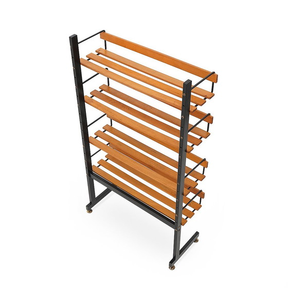 Image 1 of Librería de metal y fresno, años 60