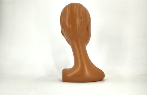 Cabeza de maniquí Twiggy vintage, década de 1970.