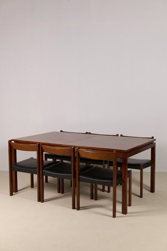 Image 1 of Mesa de comedor Alfred Hendrickx de palisandro, modelo 601, Belform, 1960