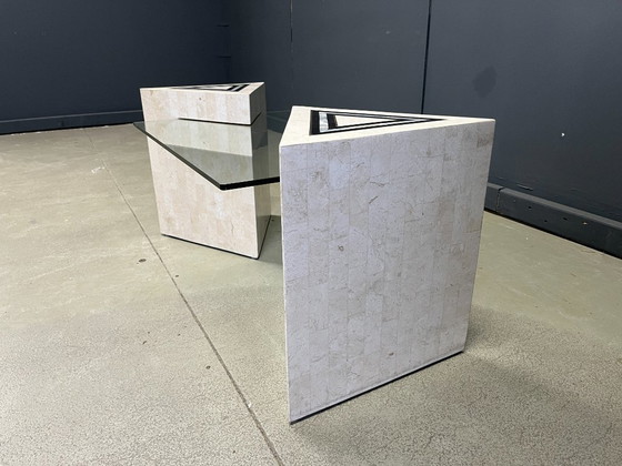 Image 1 of Table basse vintage en mosaïque et nacre, années 1980