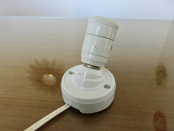 Image 1 of Minimalistische wandlamp van porselein, art deco, Frankrijk, jaren 30-40