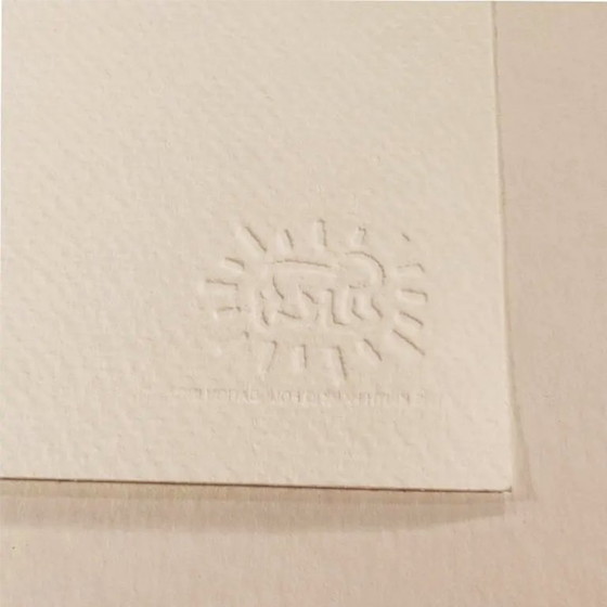 Image 1 of Lithografie van Keith Haring uit de jaren 1990, gelimiteerde oplage, genummerd met potlood.