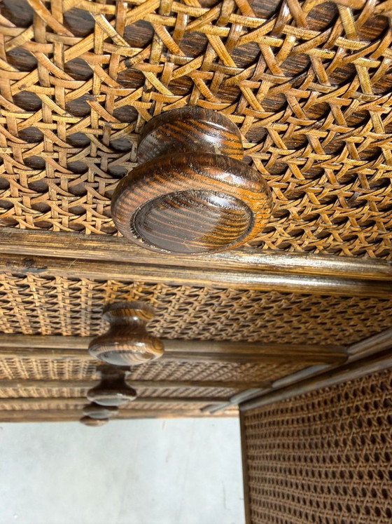 Vintage Rattan And Travertine Sideboard, 1960s – Dressoirs, Wood (photo 9 of 12)