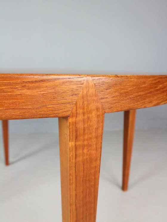 Image 1 of Teak Round Severin Hansen Coffee Table for Haslev Mobelfabrik by Bovenkamp