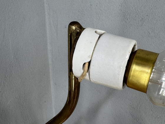 Image 1 of Vintage tafellamp met messing arm