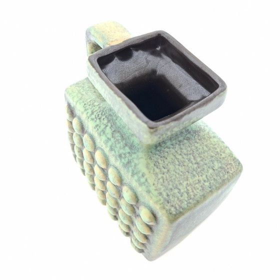 Image 1 of Muntgroene handvatvaas VEB Haldensleben ‘Dots’ | 4074