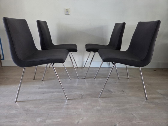 4x Pierre Paulin Voor Ligne Roset – Eetkamerstoelen, Metal, Textile (photo 2 of 11)