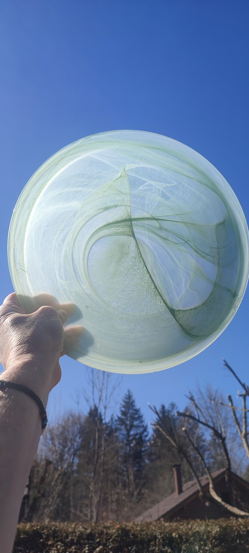 Handgefertigtes, modernes Waschbecken aus mundgeblasenem Glas