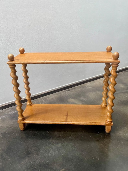 Antique turned wood shelf