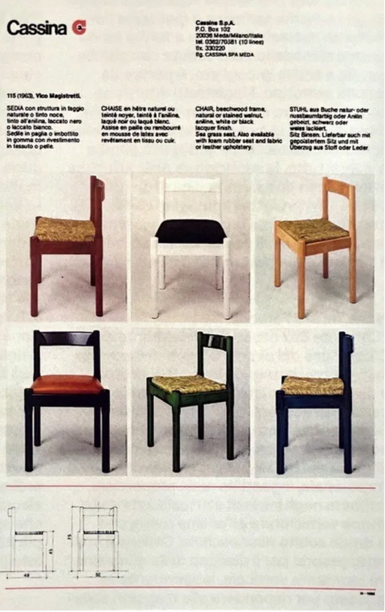 Image 1 of 6 sillas Cassina Carimate