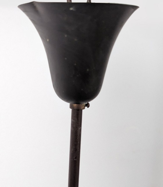 Image 1 of Lampada a sospensione in vetro curvato e ottone di Pietro Chiesa per Fontana Arte, anni '40