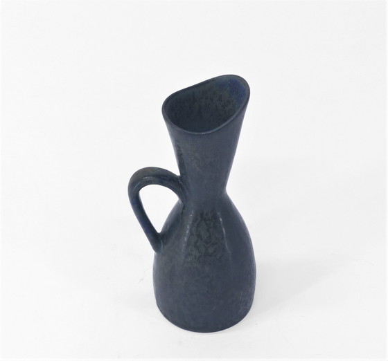 Image 1 of Blue Stoneware Vase Carl Harry Stalhane Rörstrand 1960