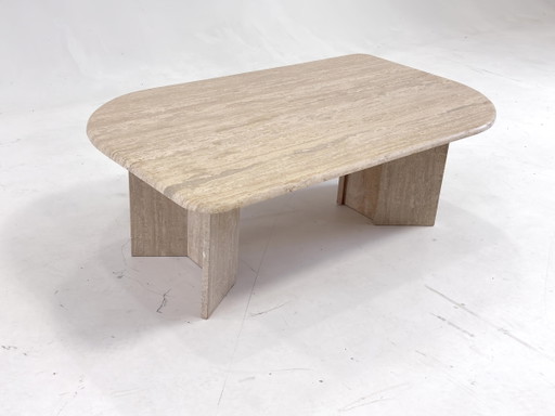 Travertine coffee table, 1980s