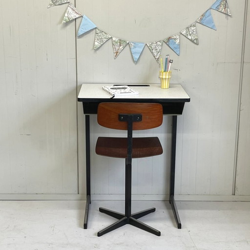Vintage Marko school set table & chair kids high model
