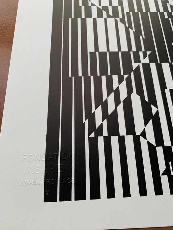 Image 1 of Victor Vasarely - Op Art Print "Ilava" (1973) - Editions du Griffon