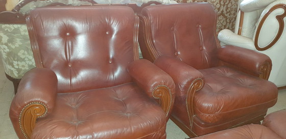 Image 1 of Retro Vintage Chesterfield Leather Retro Vintage Classic