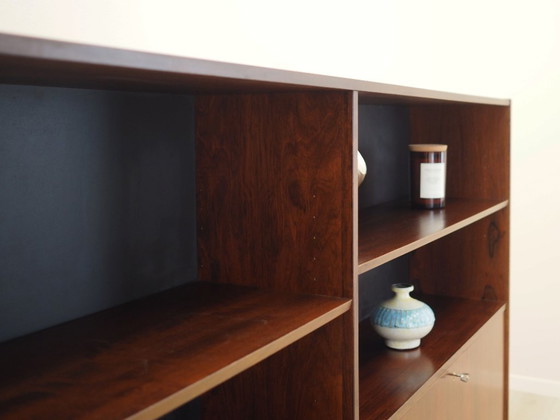 Danish rosewood veneered bookcase with bar cabinet, Vemb Møbelfabrik, 1970s, High Boards, Black (photo 16 of 21)
