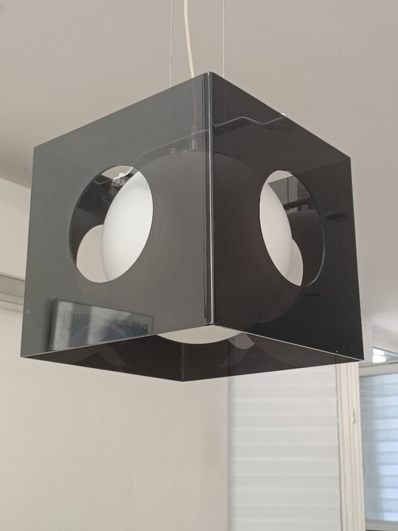 Image 1 of Hanglamp in ruimtetijdstijl, gerookt plexiglas, jaren 90