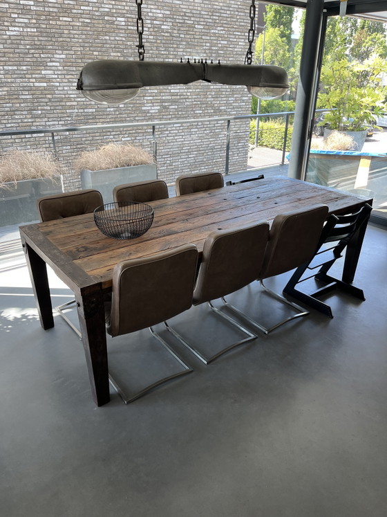 Tavolo industriale per la casa – Tavoli da pranzo, Metal, Wood (photo 5 of 6)