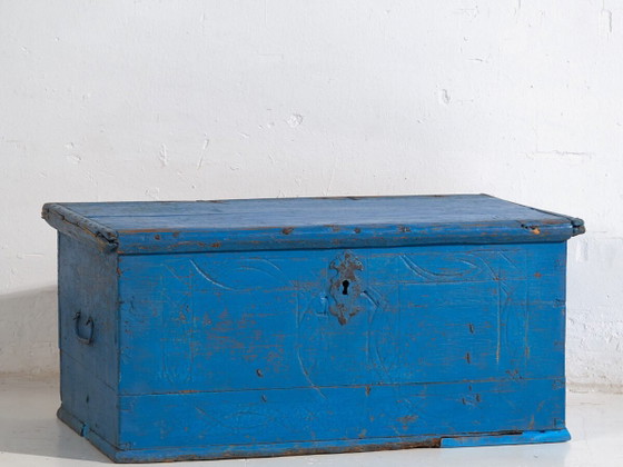 Antique blue chest (c.1920) #40 – Chest of drawers (photo 2 of 40)
