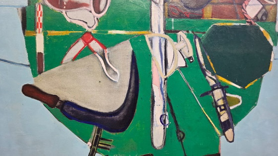 Image 1 of Oskar Lens, the daily grind of life, oil on canvas