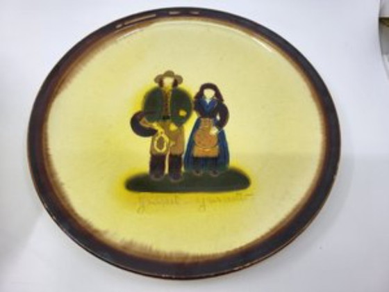 Image 1 of Diner servies Atelier Cerenne Vallauris Frankrijk Côte-d'Azur 1950 set van 13