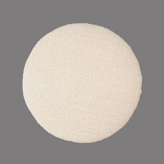 Image 1 of Coppia di sgabelli bianchi in bouclé, anni '50