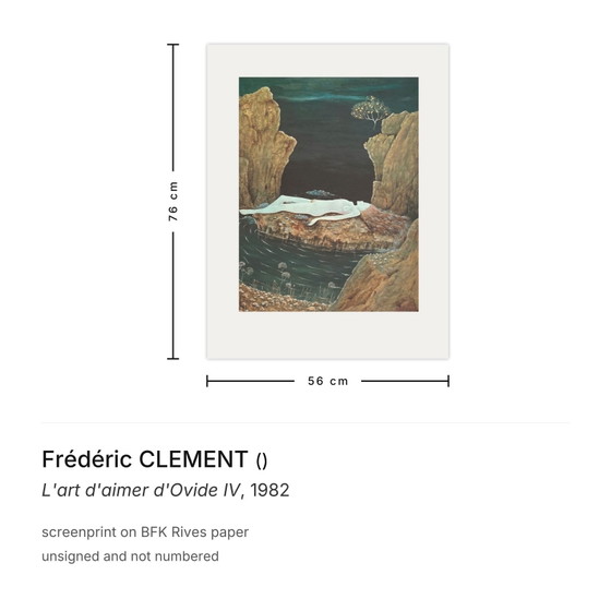 Image 1 of Frédéric CLEMENT El arte de amar de Ovidio IV, serigrafía, 1982