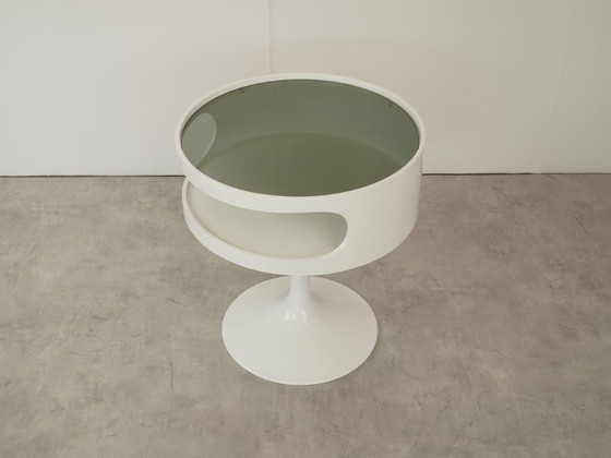 Image 1 of Table d'appoint Opal Luna, design vintage, style années 70, époque spatiale