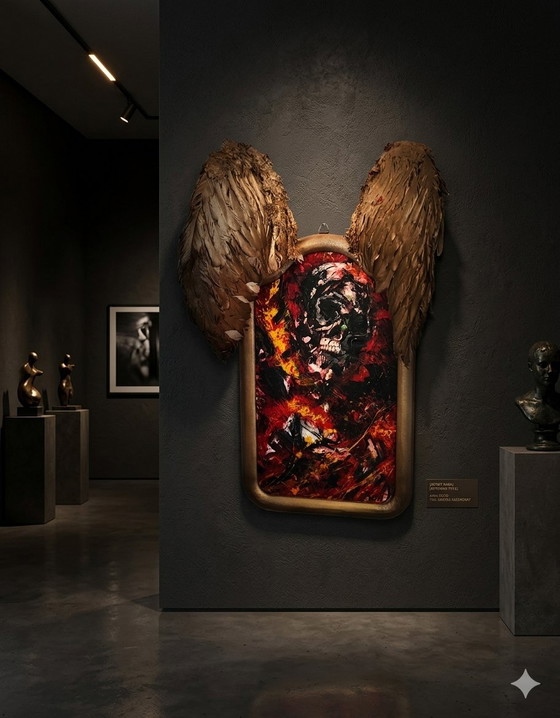 Image 1 of Artwork sculpture painting "Icarus Unbound" framed by G. Kellnberger