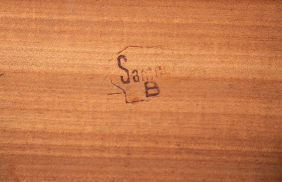 Image 1 of Scrivania danese in palissandro e base in teak, disegnata da Johannes Andersen nel 1960.