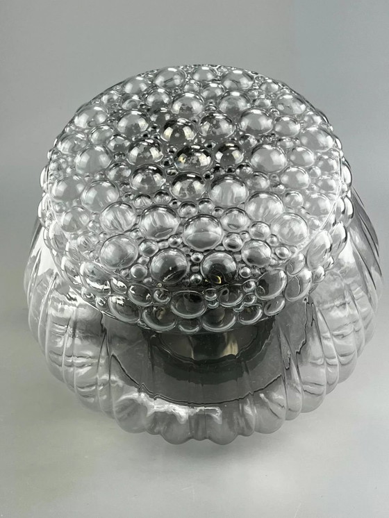 Image 1 of Lampada anni '60 e '70, lampada a sospensione, lampada a sfera, bolla, vetro cromato, design spaziale