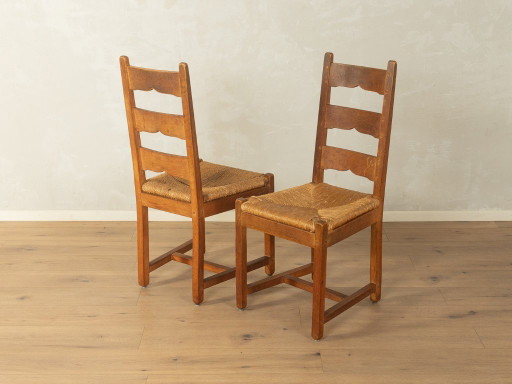 Brutalistische eetkamerstoelen – Rattan, Wood (photo 2 of 7)
