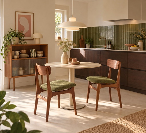 2 sedie da pranzo vintage in teak Schiønning & Elgaard – Legno, Poliestere (photo 2 of 12)