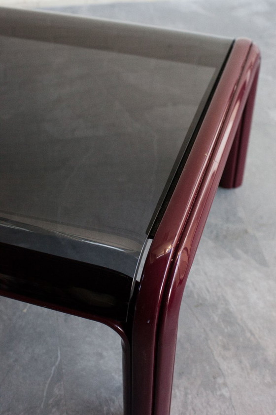 Image 1 of Orsay coffee table in burgundy by Gae Aulenti, Italy, 1970s