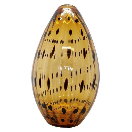 Vintage mouth-blown panther vase