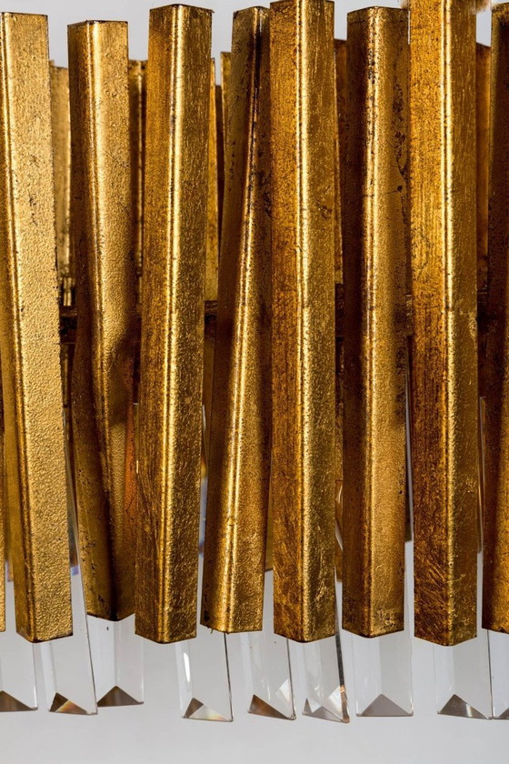 Image 1 of Lujosa lámpara de araña dorada