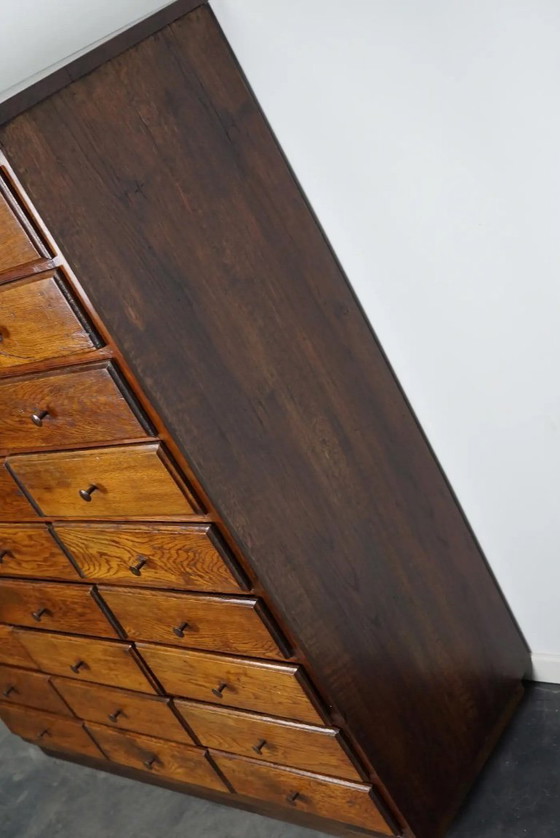 Image 1 of Armoire d'apothicaire ancienne en chêne français, début du XXe siècle