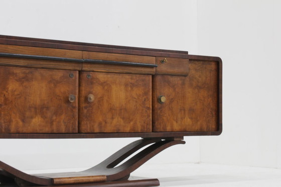 Image 1 of Vintage Italian Art Deco burr wood sideboard, 1930s
