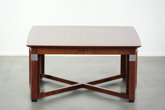 Image 1 of Table basse Art Déco à sections extensibles, signée Schuitema, collection Decoforma