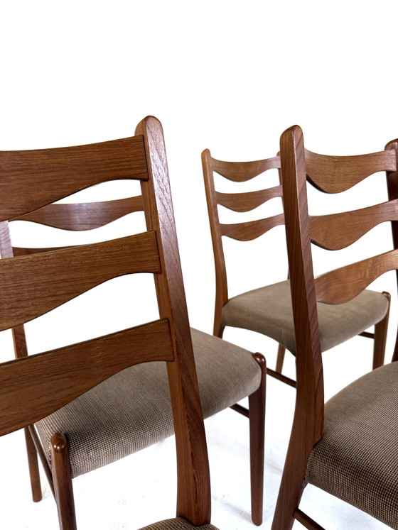 Image 1 of 6x vintage eetkamerstoel, Arne Wahl Iversen ‘60