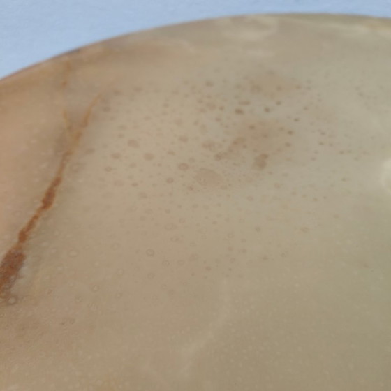 Image 1 of Vintage Regency ronde salontafel koffietafel met marmer, onyx blad