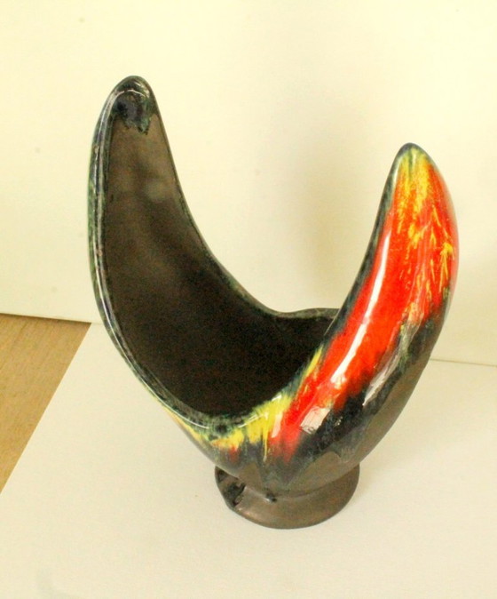 French Design Ceramic Vase – Hand-Signed Monogram JAD (1960s) (photo 9 of 11)