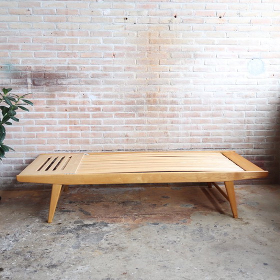 Image 1 of Lit de jour vintage en bois de frêne clair Holma swissb lit 1 personne