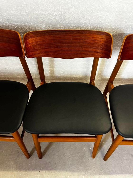 Findahl "Mosbøl" eetkamerstoel teak/beuken – Findahls Møbelfabrik, Eetkamerstoelen, Wood, Skai (photo 3 of 7)