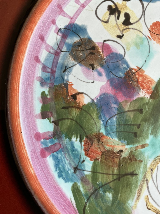 Piatto artistico in ceramica Gilbert Portanier 1980 – Oggetti decorativi (photo 4 of 5)