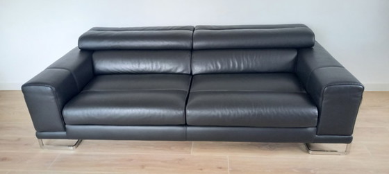 Image 1 of Sofá de 3 plazas de cuero Roche Bobois.